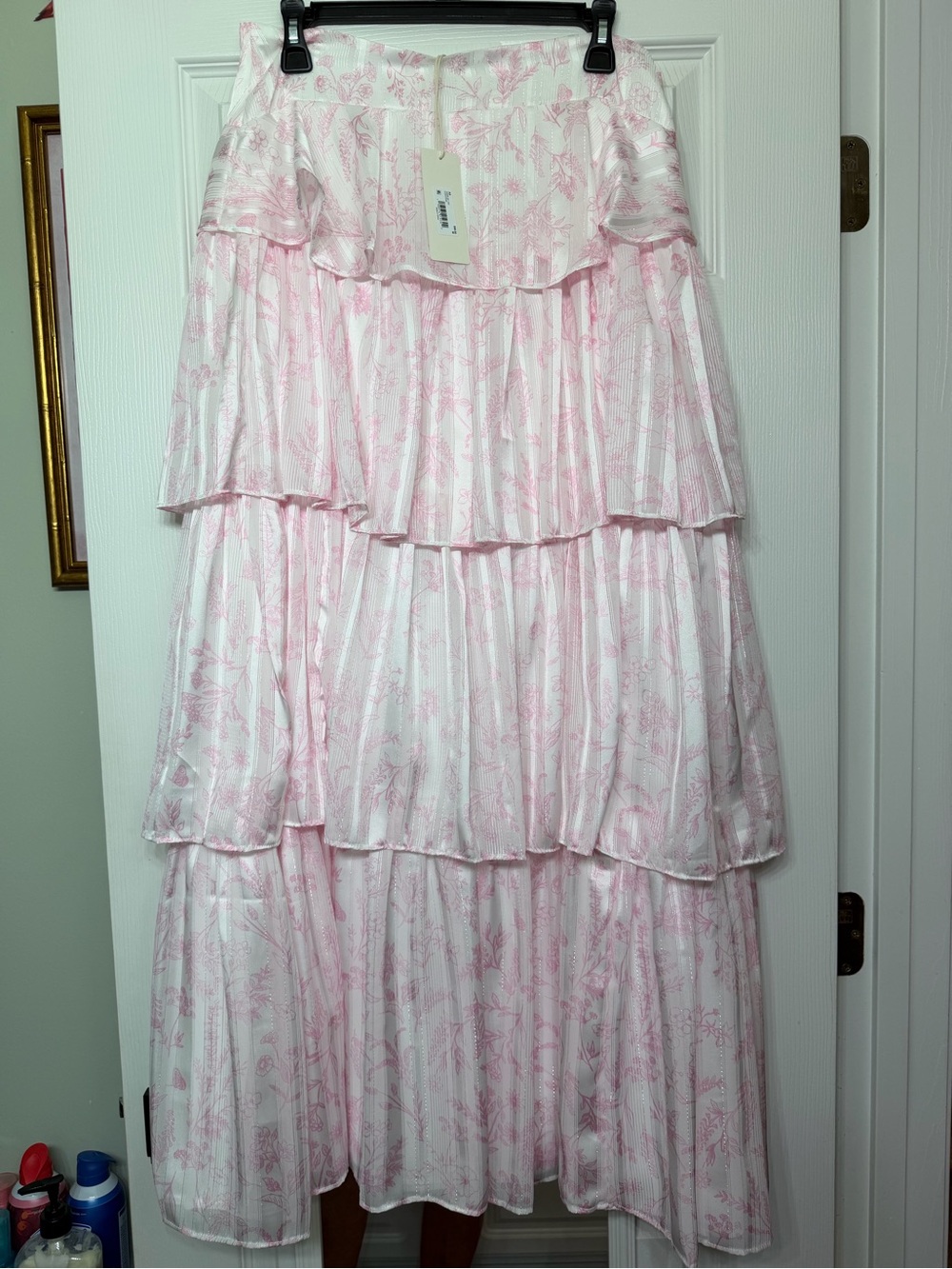 Altar'd State Rosie Ruffle Tiered Maxi Skirt NWT